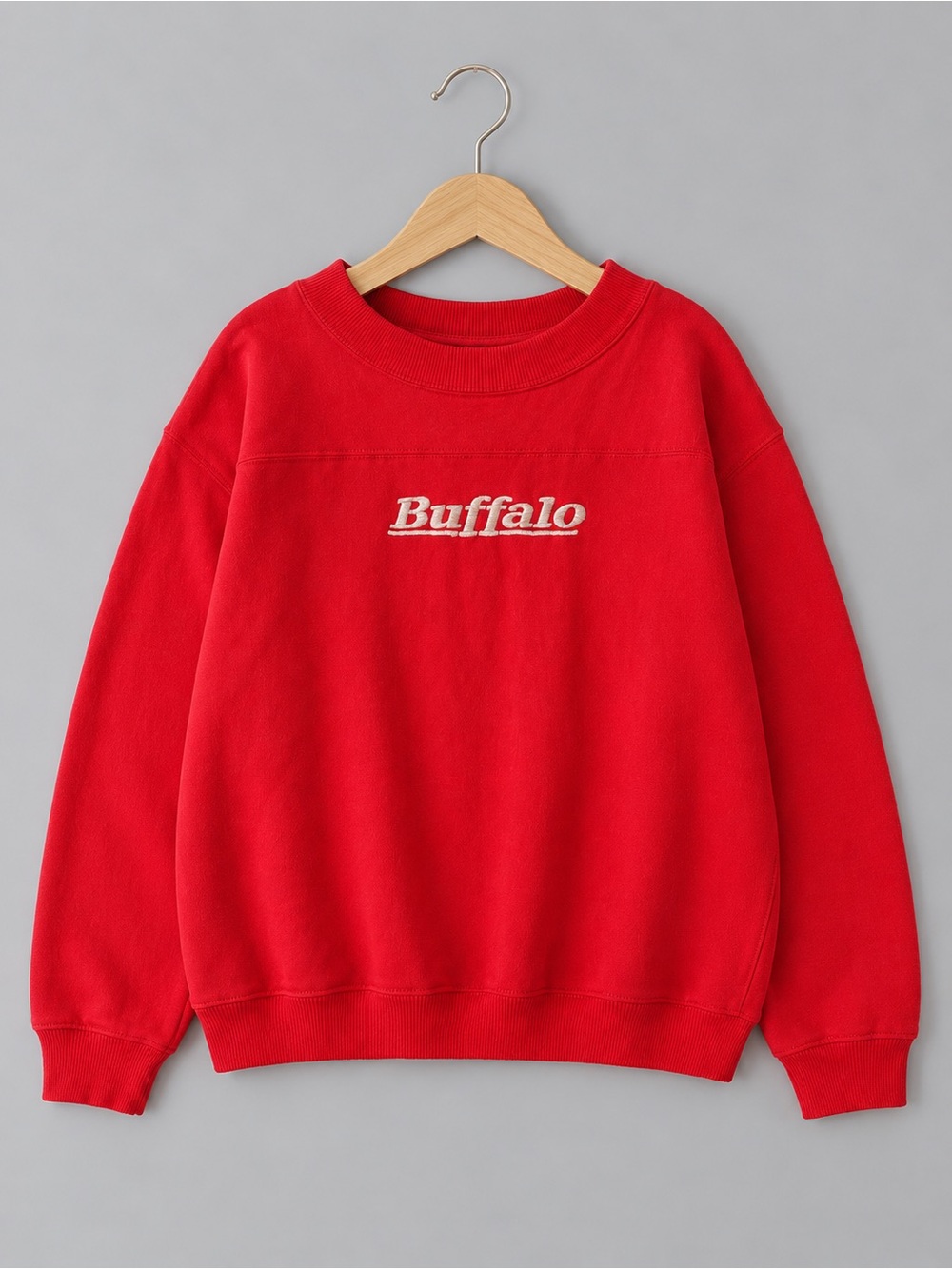 Buffalo David Bitton Bold Red Crewneck Sweatshirt